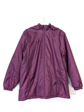 Blair Fleece Lined Purple Winter Coat With Removable Hood - Size Large Womens